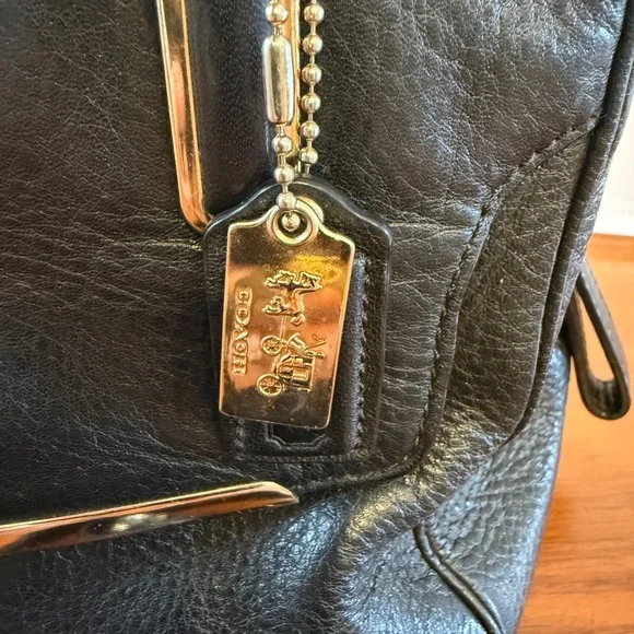 Coach Madison Madeline Easy West Satchel Shoulder Strap Gold Turn Lock Handbag - Picture 2 of 15